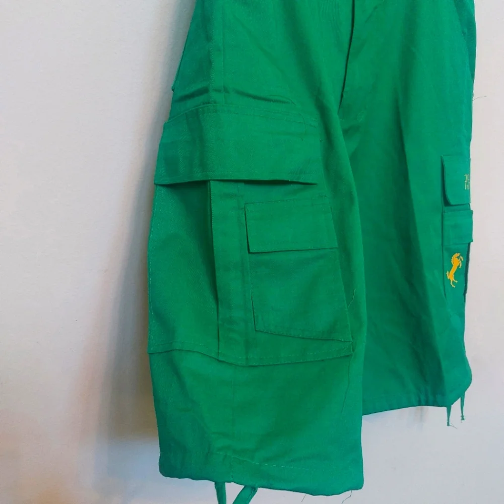 BTL Vintage Y2K Bright Green Cargo Shorts Size Mens 34